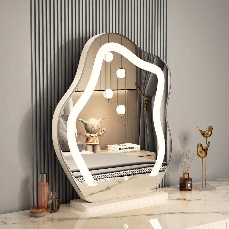 LED女優ミラー化粧鏡（雲の形）